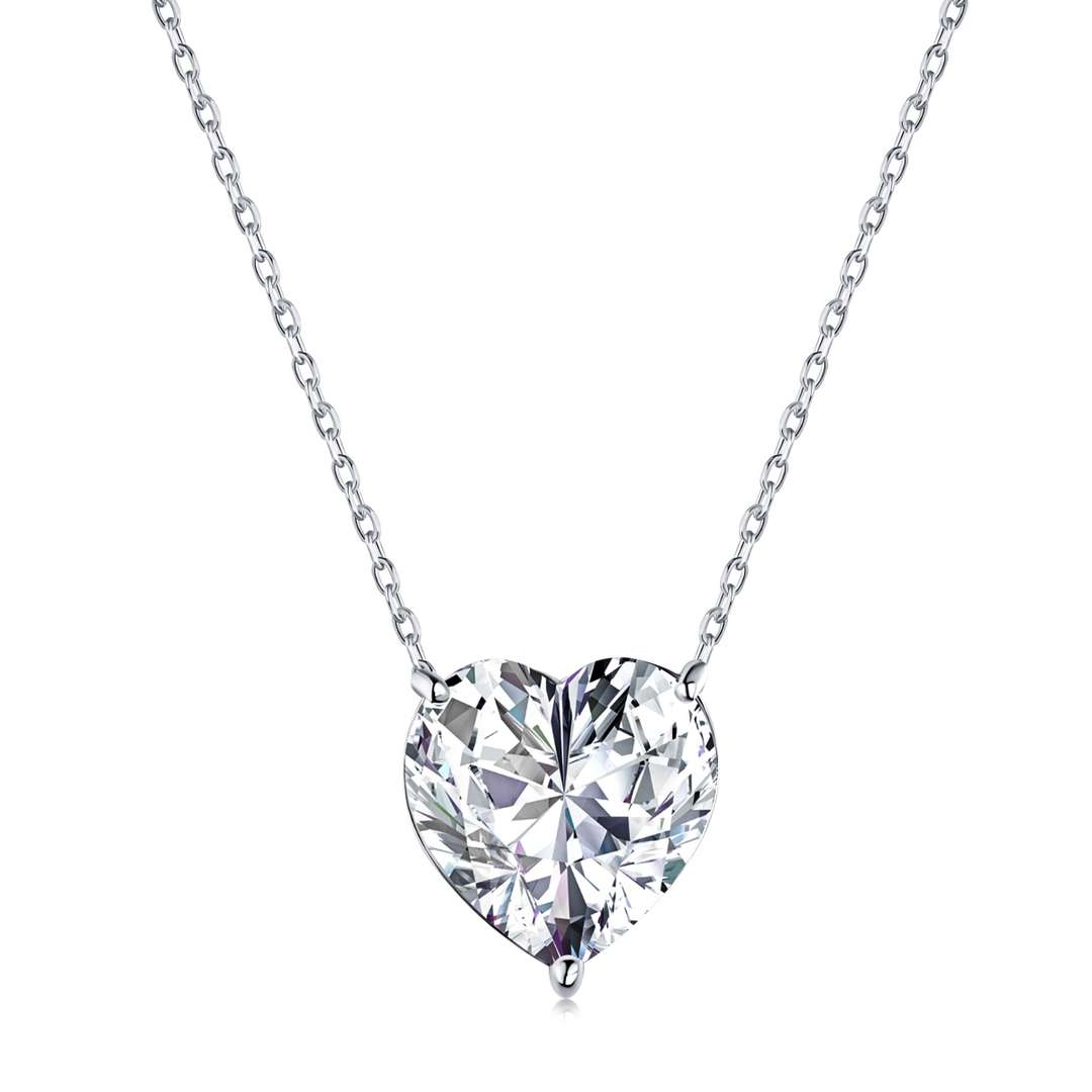 [Rosla]6.0 carat Radiant Heart Shape Necklace