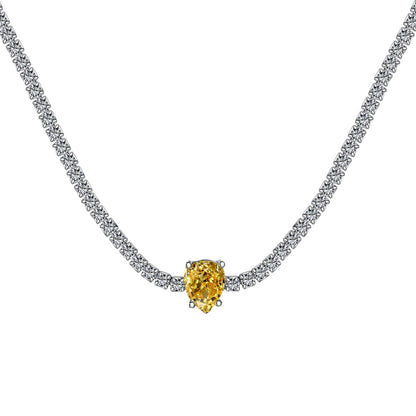 [Rosla]1.0 carat Unique Pear Cut Tennis Necklace