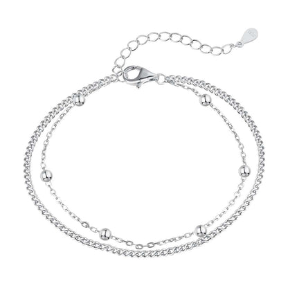 [Rosla]Delicate Bead Double Layer Bracelet