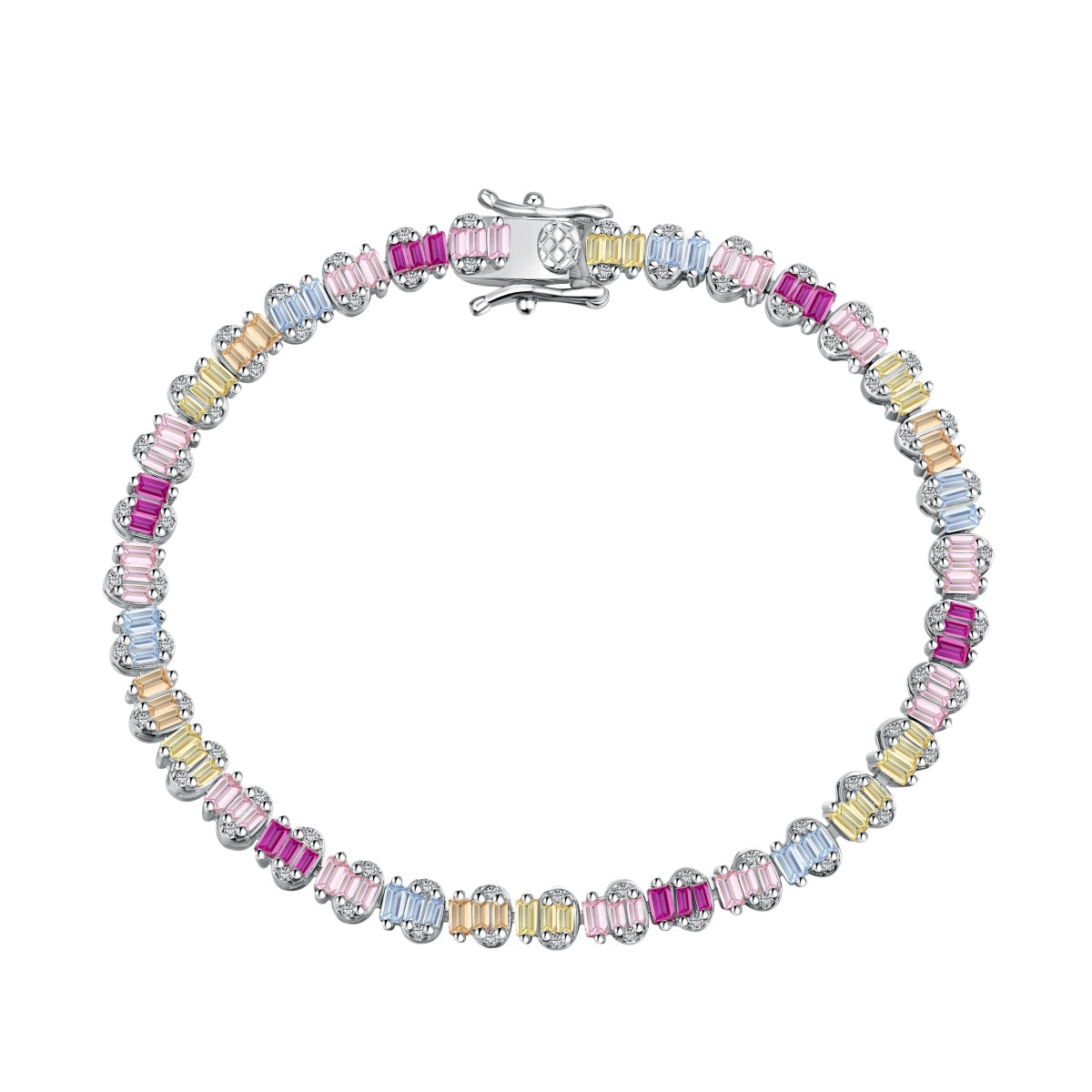 [Rosla]Delicate Colorful Emerald Cut Party Bracelet