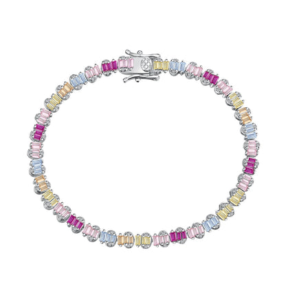 [Rosla]Delicate Colorful Emerald Cut Party Bracelet