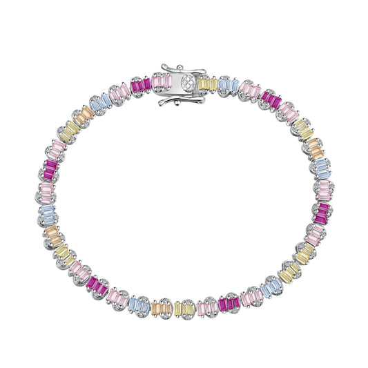 [Rosla]Delicate Colorful Emerald Cut Party Bracelet