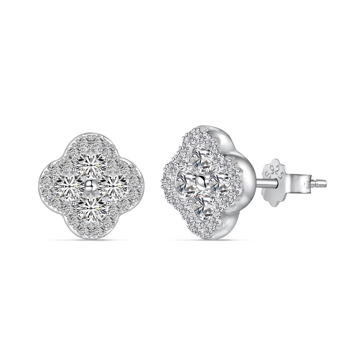 [Rosla]Four-Leaf Clover Flower Shaped Earrings