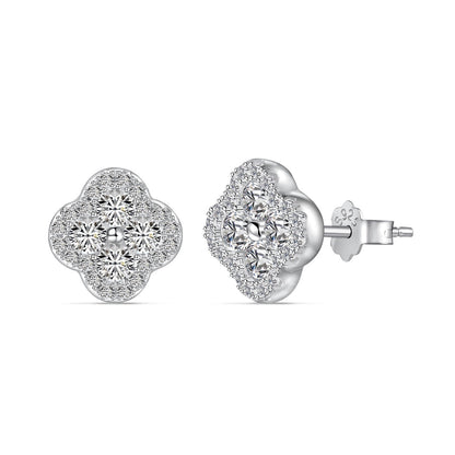 [Rosla]Four-Leaf Clover Flower Shaped Earrings