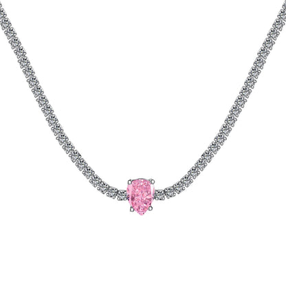 [Rosla]1.0 carat Unique Pear Cut Tennis Necklace