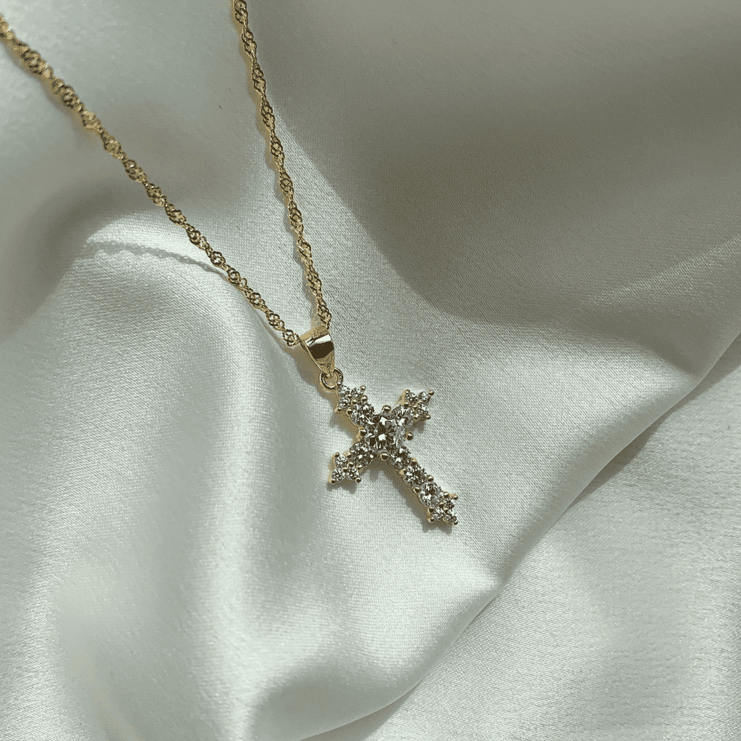 [Rosla]Delicate Cross Shape Necklace