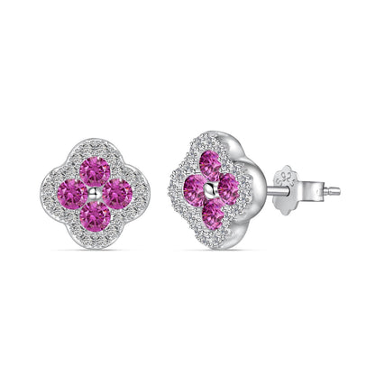 [Rosla]Four-Leaf Clover Flower Shaped Earrings