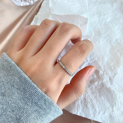 [Rosla]Delicate Sparkling Round Cut Daily Ring