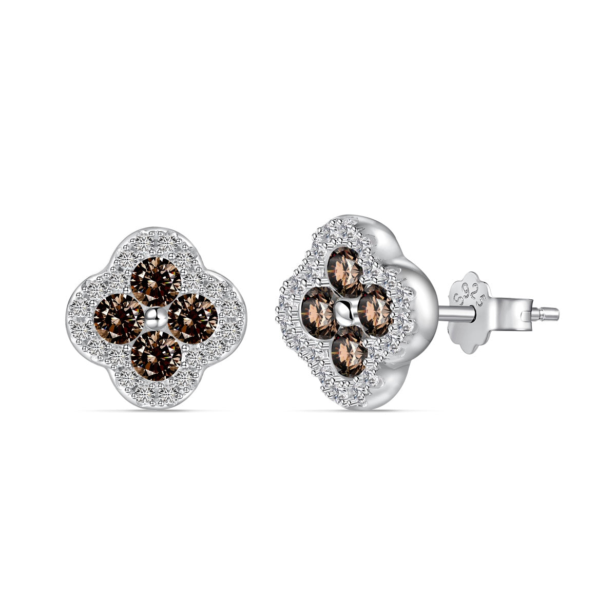 [Rosla]Four-Leaf Clover Flower Shaped Earrings