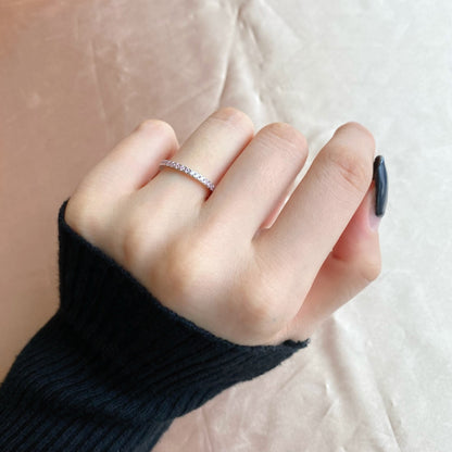 [Rosla]Delicate Sparkling Round Cut Daily Ring