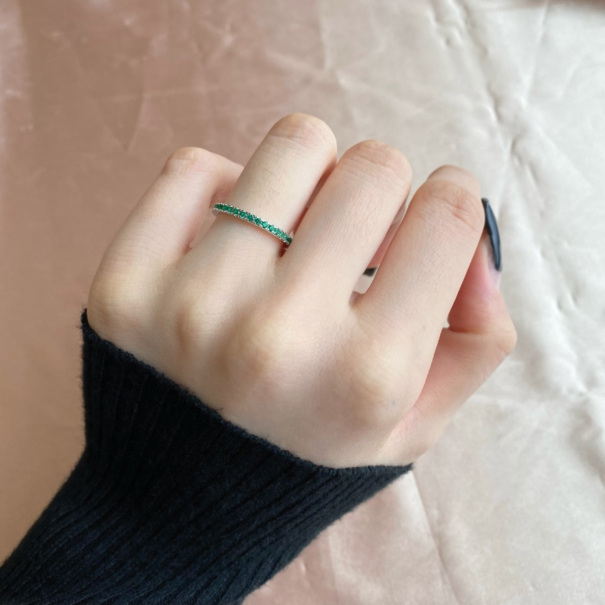 [Rosla]Delicate Sparkling Round Cut Daily Ring