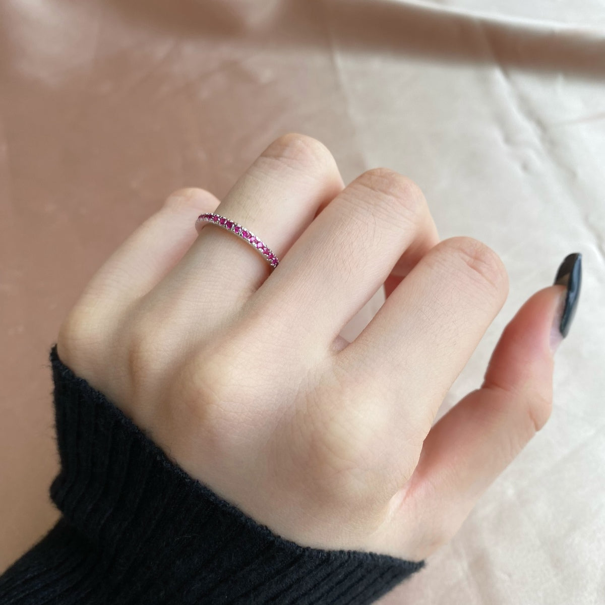 [Rosla]Delicate Sparkling Round Cut Daily Ring