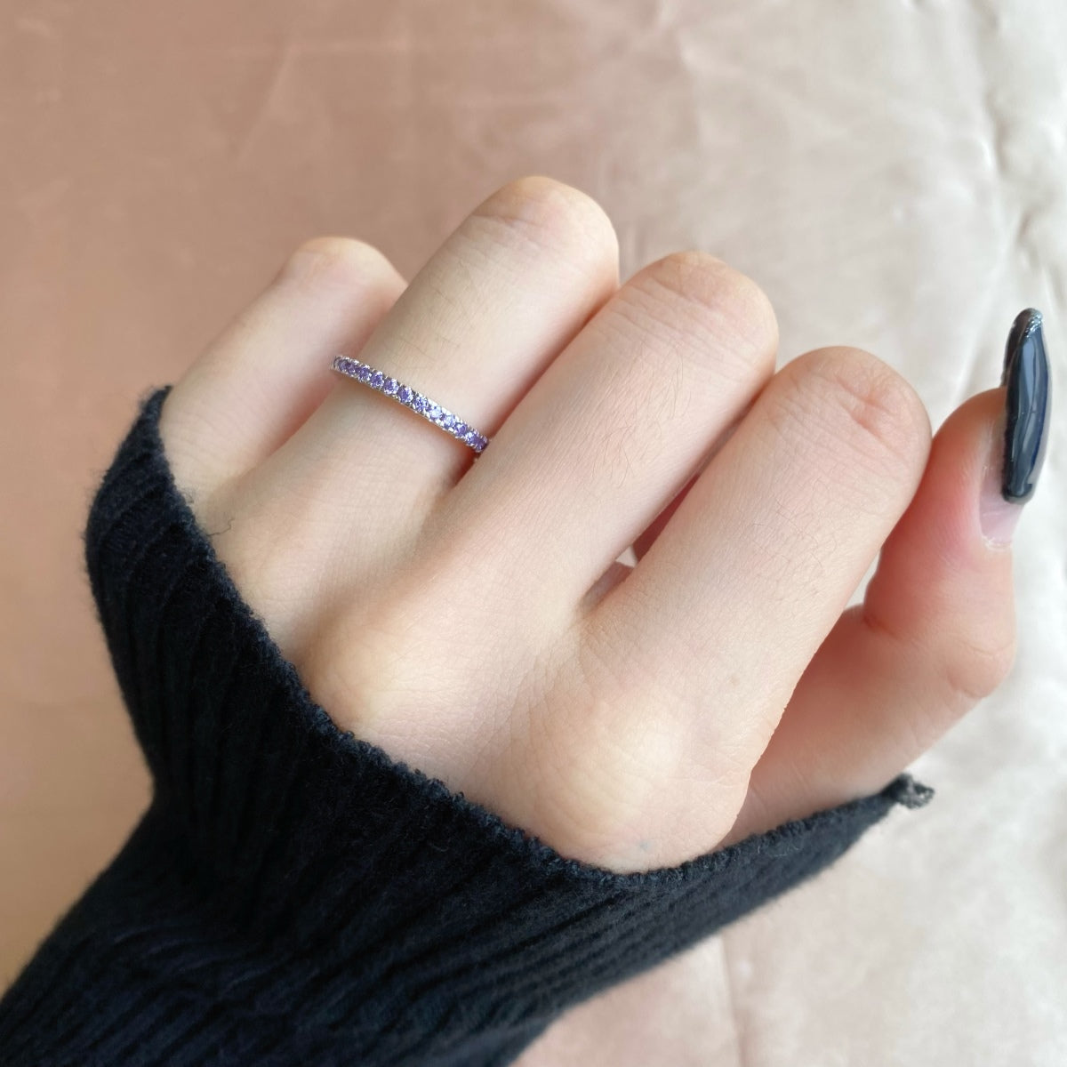 [Rosla]Delicate Sparkling Round Cut Daily Ring