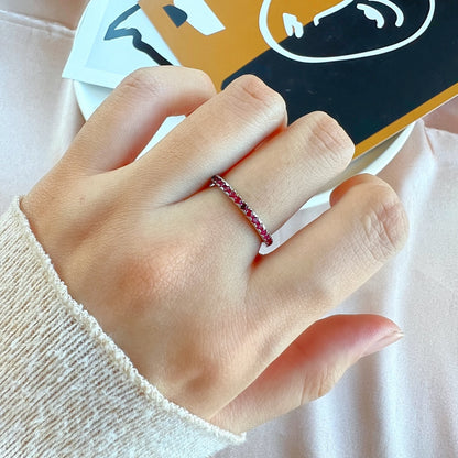 [Rosla]Delicate Sparkling Round Cut Daily Ring
