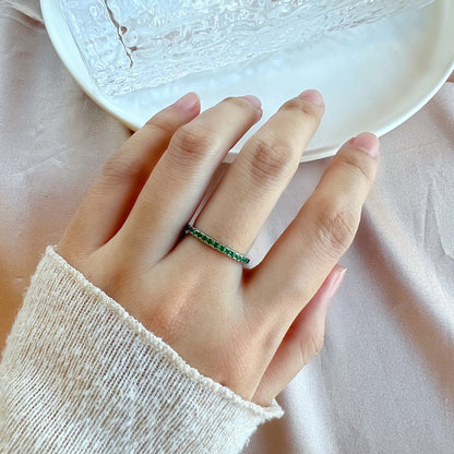 [Rosla]Delicate Sparkling Round Cut Daily Ring