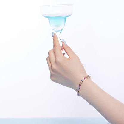 [Rosla]Ornate Sparkling Multi Cut Party Bracelet