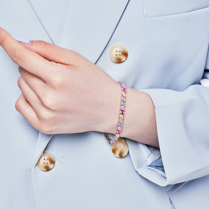 [Rosla]Ornate Sparkling Multi Cut Party Bracelet