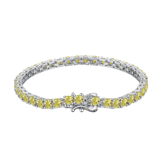 [Rosla]Ornate Dazzling Round Cut Tennis Bracelet