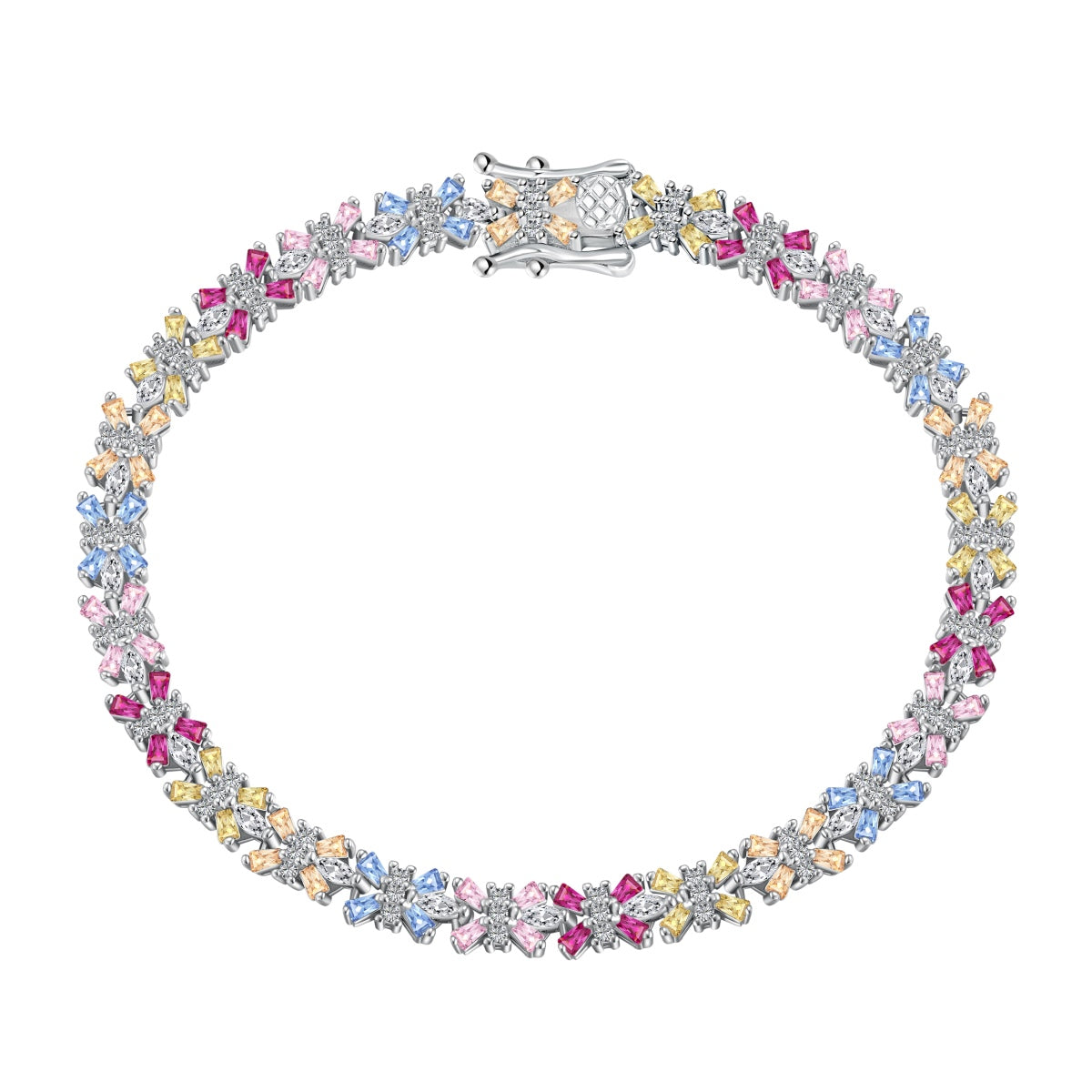 [Rosla]Radiant Colorful Emerald Cut Party Bracelet