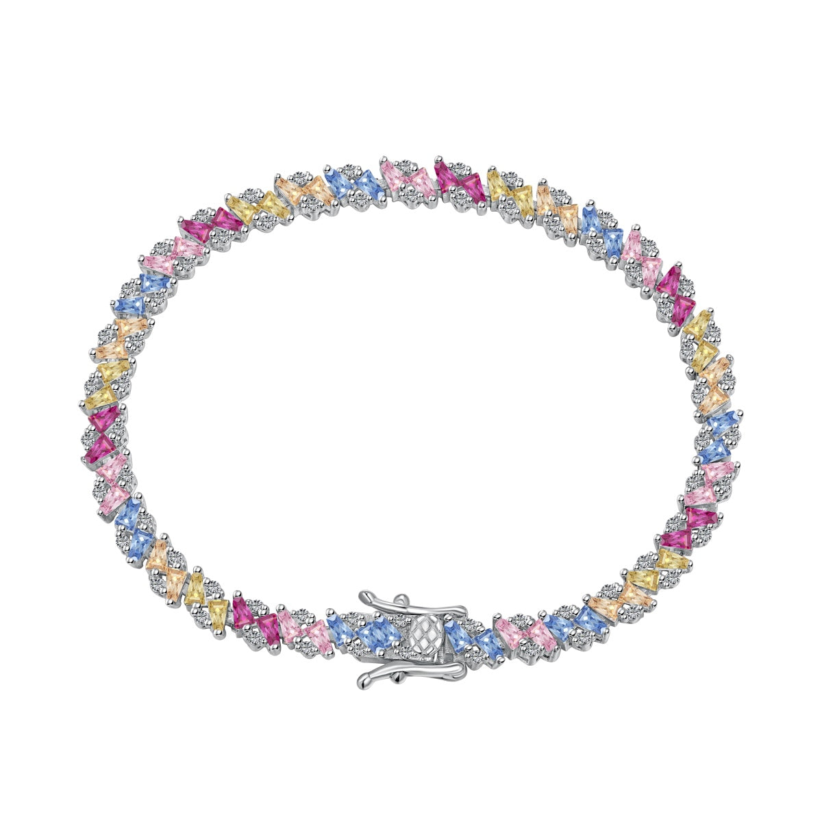[Rosla]Ornate Sparkling Multi Cut Party Bracelet
