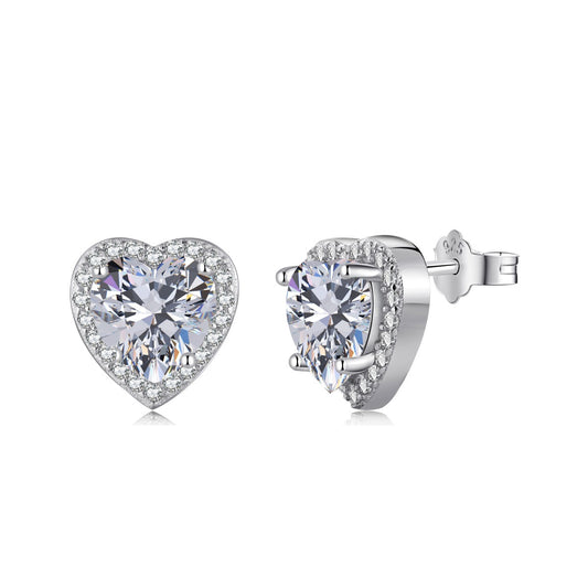 [Rosla]Sparkling Heart Shape Lover Earrings