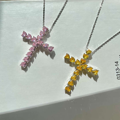 [Rosla]Radiant Cross Shape Necklace