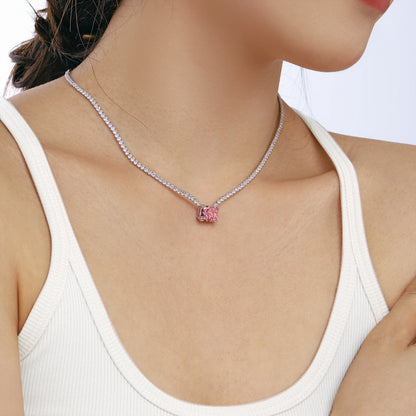 [Rosla]4.0 Carat Elegant Radiant Cut Necklace