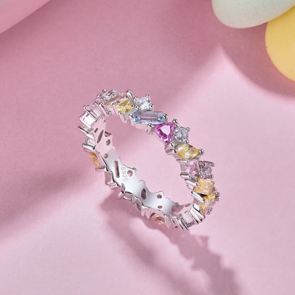 [Rosla]Dazzling Polychromatic Multi cut Daily Ring