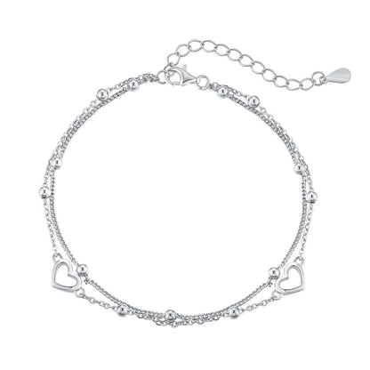 [Rosla]Dainty Double Layer Love Heart Bracelet