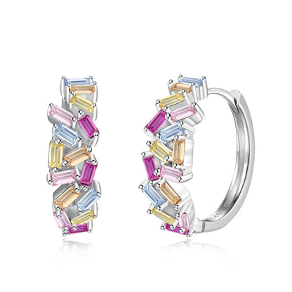 [Rosla]Dazzling Colorful Emerald Cut Daily Earrings