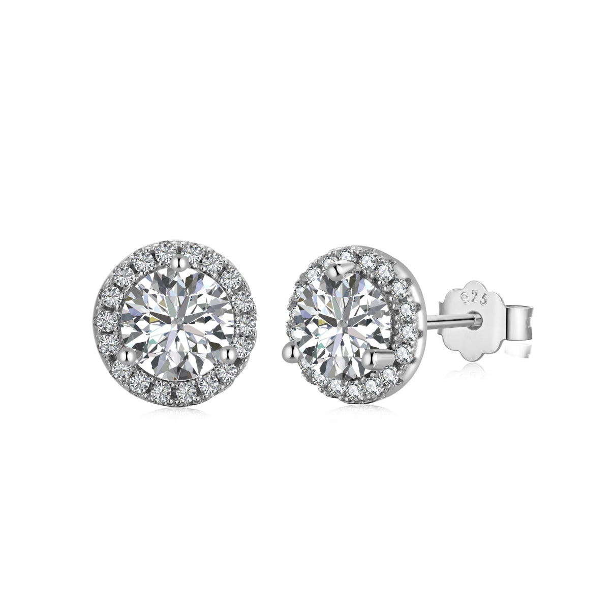 [Rosla]Classic Princess Round Shape Earrings