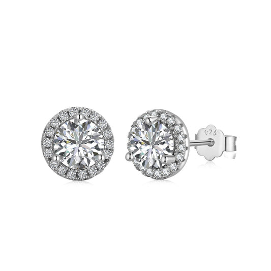 [Rosla]Classic Princess Round Shape Earrings