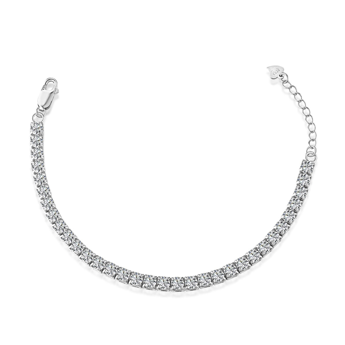 [Rosla]Sparkling Radiant Princess Cut Tennis Bracelet