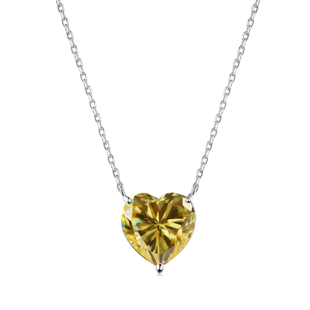 [Rosla]6.0 carat Radiant Heart Shape Necklace