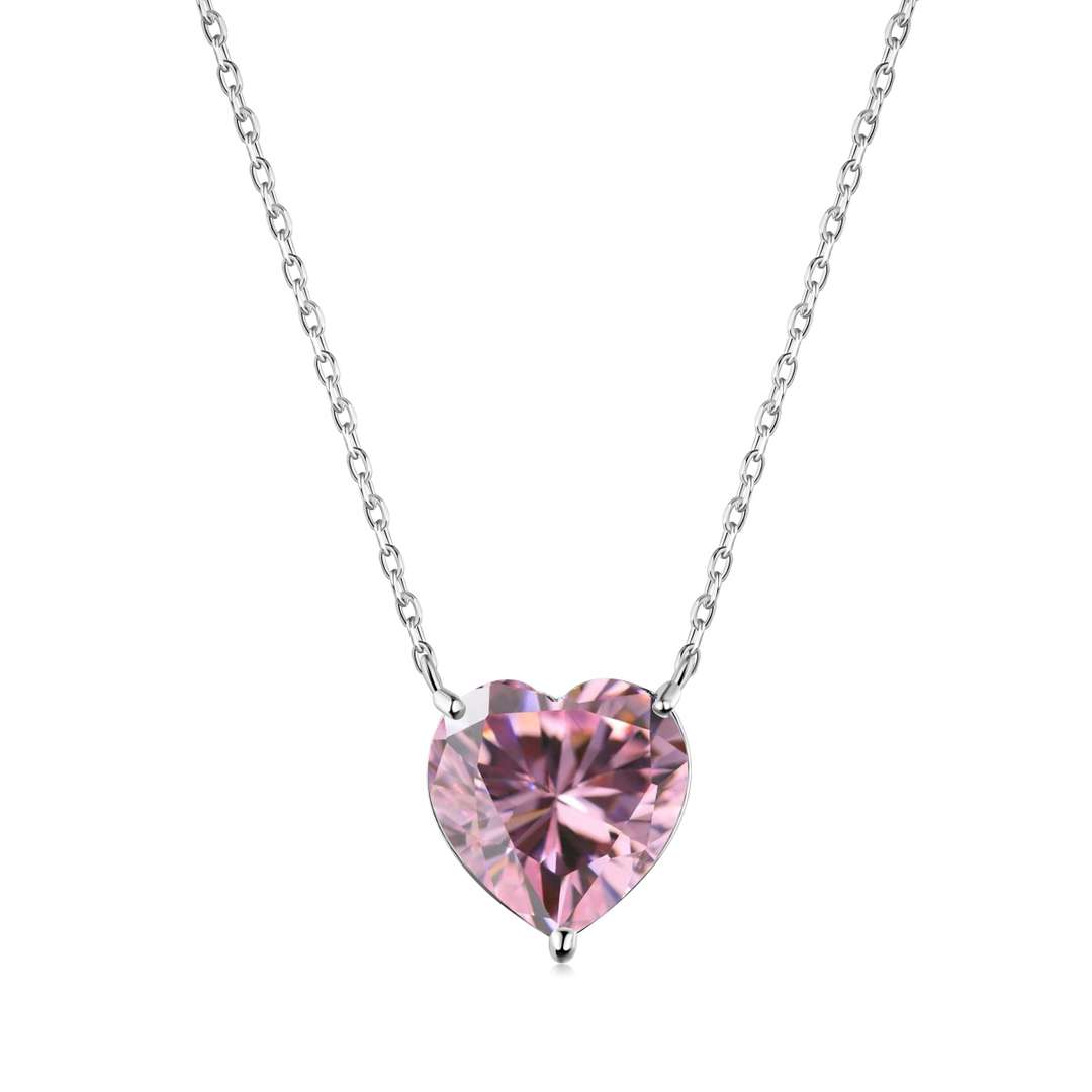 [Rosla]6.0 carat Radiant Heart Shape Necklace