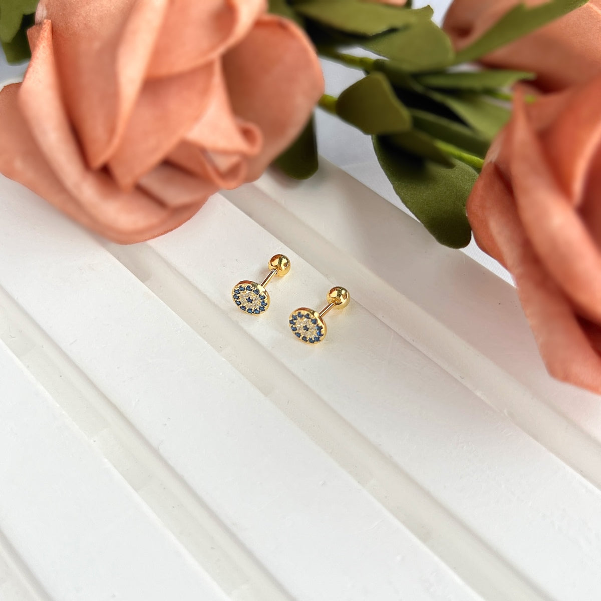 [Rosla]Devil's Eye Ear Bone Nail Earrings