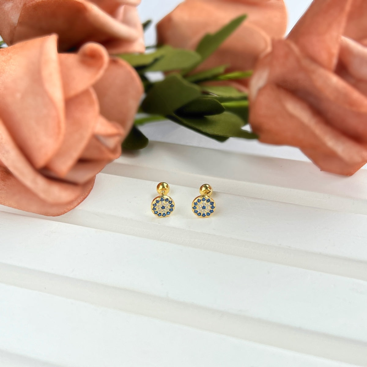 [Rosla]Devil's Eye Ear Bone Nail Earrings