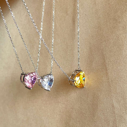 [Rosla]6.0 carat Radiant Heart Shape Necklace