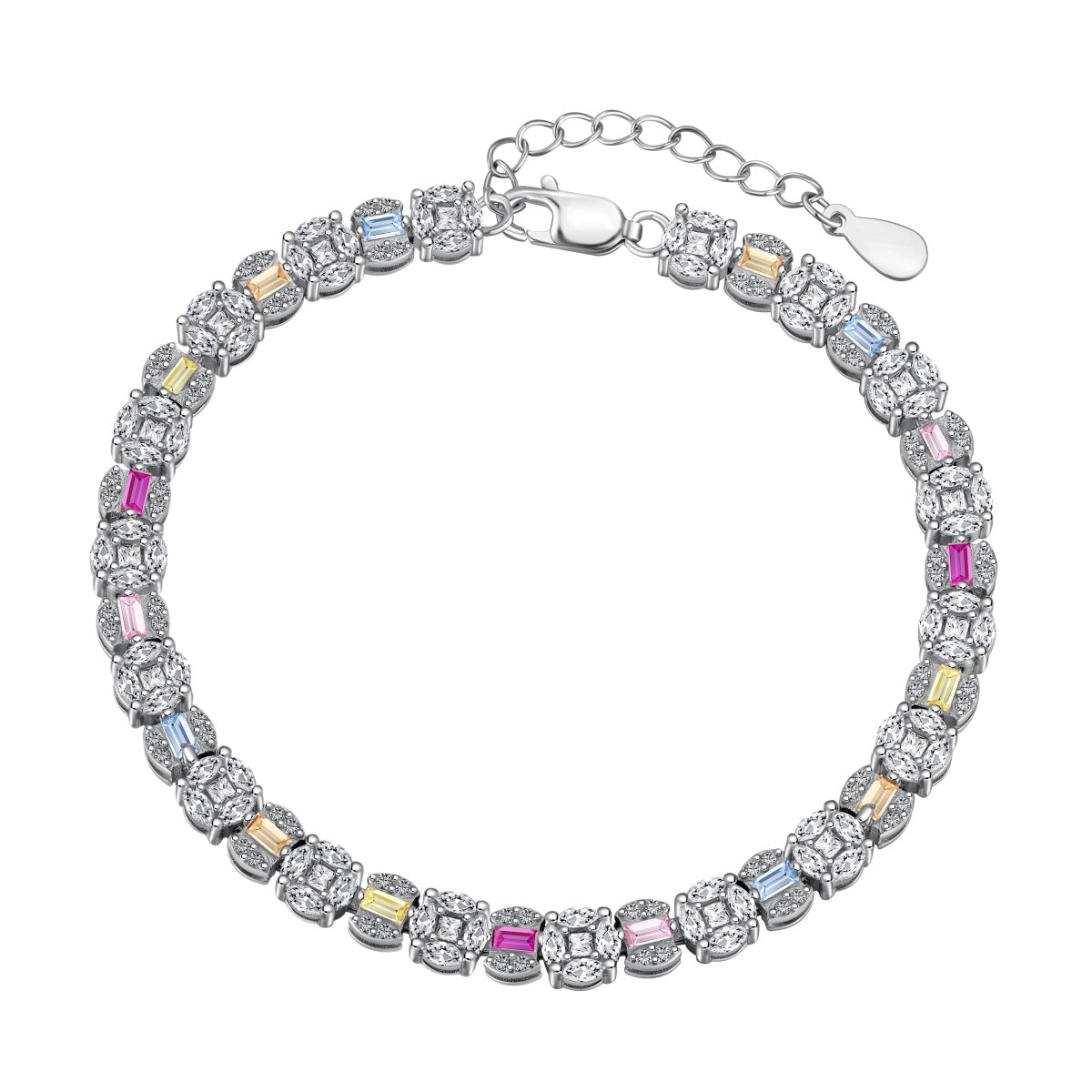 [Rosla]Dazzling Radiant Multi Cut Daily Bracelet