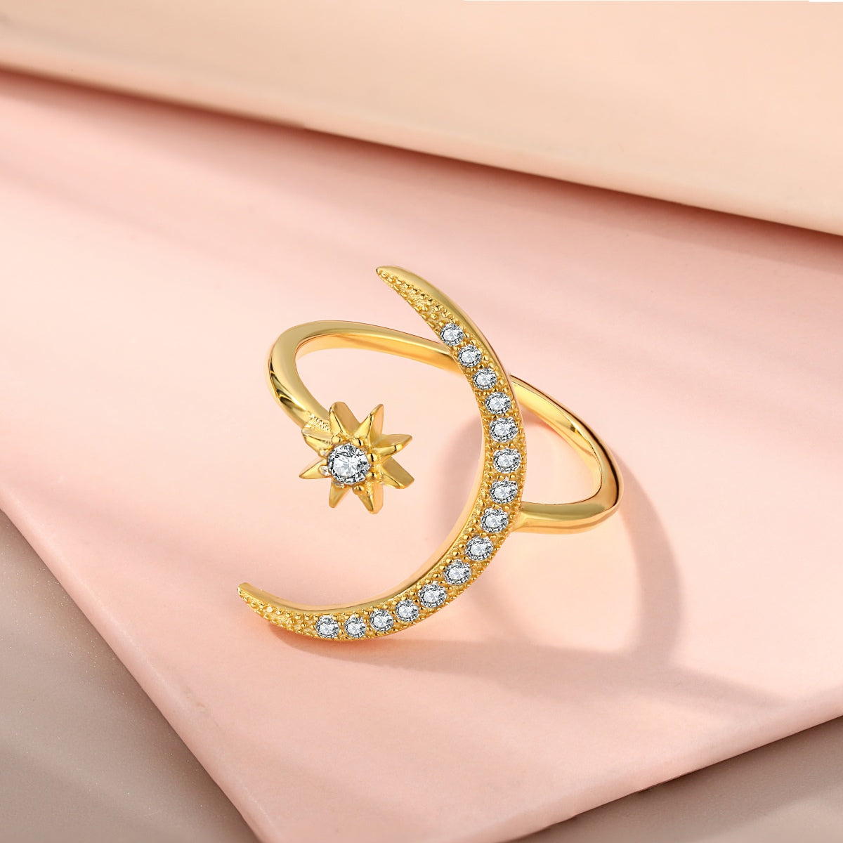 [Rosla]Eternity Moon & Star Ring
