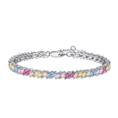 [Rosla]Ornate Sparkling Multi Cut Party Bracelet