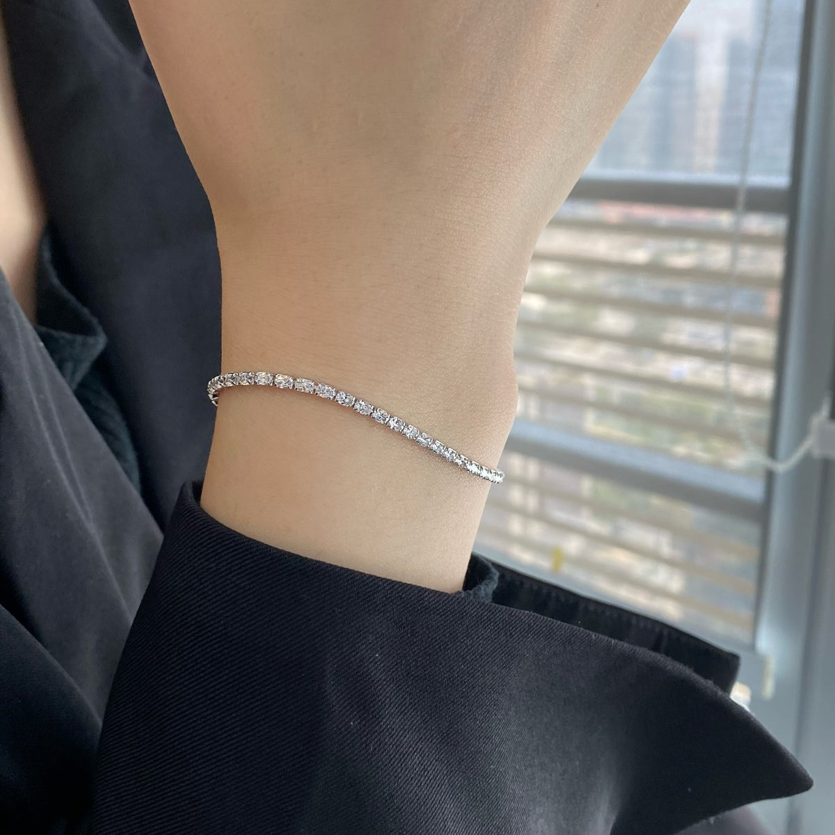 [Rosla]Elegant Emerald Cut Daily Bracelet