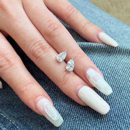 [Rosla]Ornate Water Drop Shape Earrings