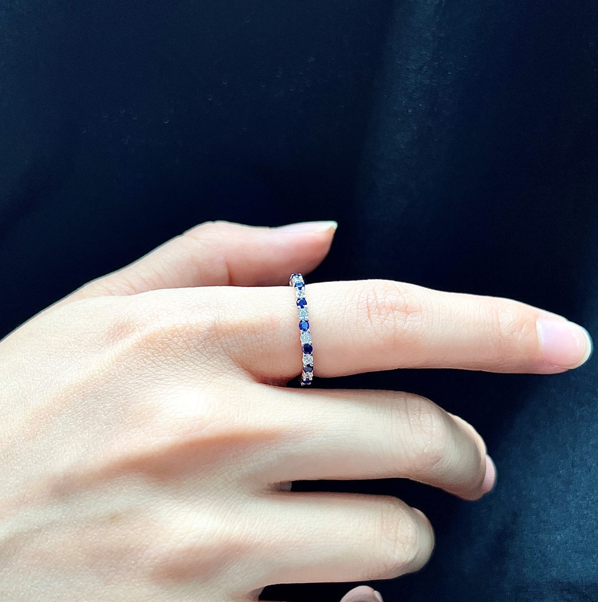 [Rosla]Exquisite Colorful Round Cut Tennis Ring