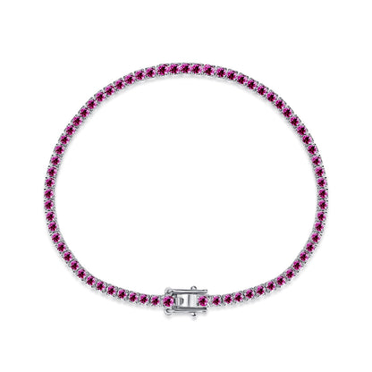 [Rosla]Dazzling Colorful Round Cut Daily Bracelet
