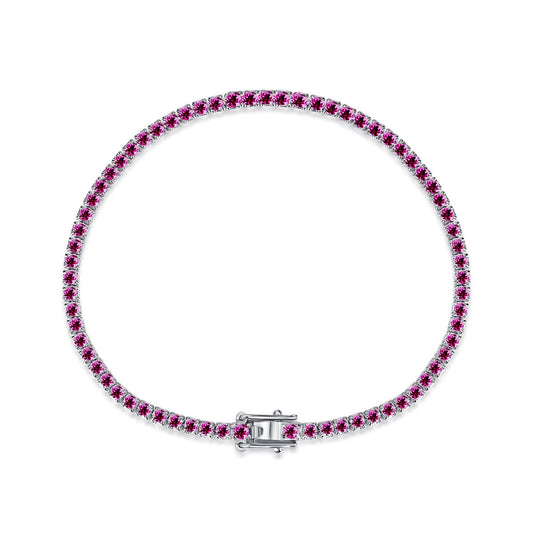[Rosla]Dazzling Colorful Round Cut Daily Bracelet