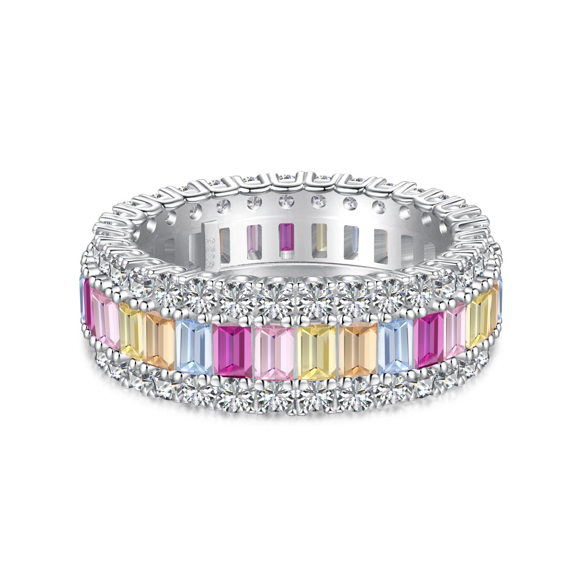 [Rosla]Dainty Colorful Radiant Cut Daily Ring