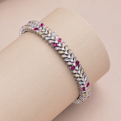 [Rosla]Dainty Radiant Emerald Cut Daily Bracelet