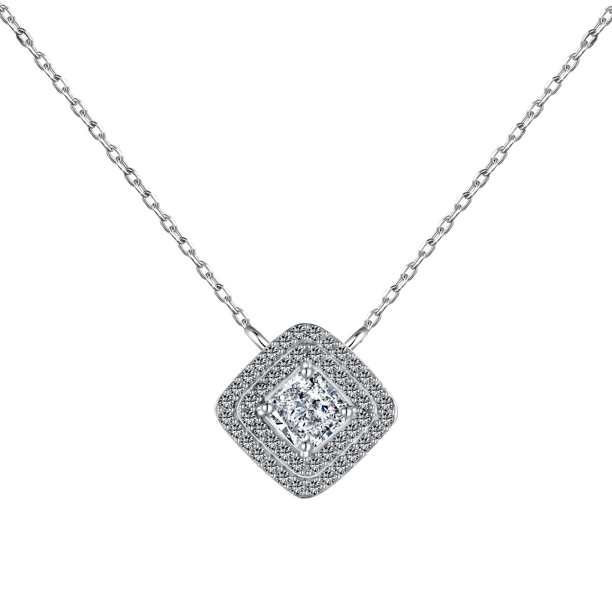 [Rosla]Sparkling Asscher Cut Necklace