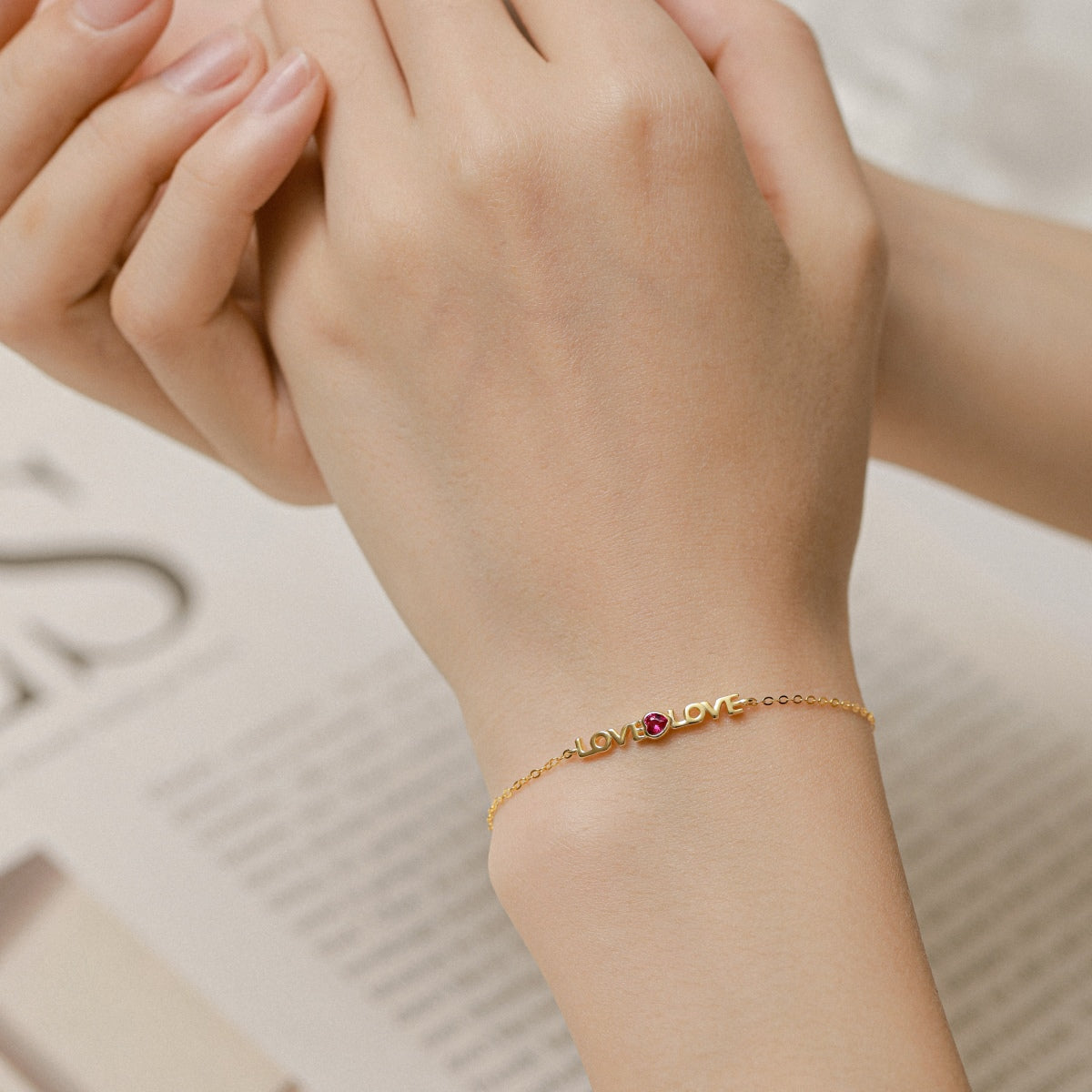 [Rosla]Romantic Heart Shape Lover Bracelet